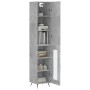 Aparador de madera contrachapada gris hormigón 34,5x34x180 cm de vidaXL, Aparadores - Ref: Foro24-3199021, Precio: 94,26 €, D...