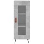 Aparador de madera contrachapada gris hormigón 34,5x34x180 cm de vidaXL, Aparadores - Ref: Foro24-3199021, Precio: 94,26 €, D...