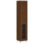 Aparador alto madera contrachapada roble marrón 34,5x34x180 cm de vidaXL, Aparadores - Ref: Foro24-3199024, Precio: 104,91 €,...