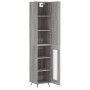 Aparador alto madera contrachapada gris Sonoma 34,5x34x180 cm de vidaXL, Aparadores - Ref: Foro24-3199023, Precio: 97,22 €, D...