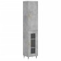 Aparador de madera contrachapada gris hormigón 34,5x34x180 cm de vidaXL, Aparadores - Ref: Foro24-3199029, Precio: 92,02 €, D...