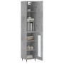 Aparador de madera contrachapada gris hormigón 34,5x34x180 cm de vidaXL, Aparadores - Ref: Foro24-3199029, Precio: 92,02 €, D...