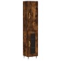 Aparador de madera contrachapada roble ahumado 34,5x34x180 cm de vidaXL, Aparadores - Ref: Foro24-3199030, Precio: 92,64 €, D...