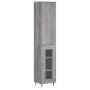 Aparador alto madera contrachapada gris Sonoma 34,5x34x180 cm de vidaXL, Aparadores - Ref: Foro24-3199031, Precio: 95,99 €, D...