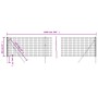 Anthracite galvanized steel wire fence 0.8x10 m by vidaXL, fence panels - Ref: Foro24-154208, Price: 57,85 €, Discount: %