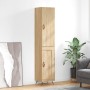 Aparador de madera contrachapada roble Sonoma 34,5x34x180 cm de vidaXL, Aparadores - Ref: Foro24-3199084, Precio: 105,26 €, D...