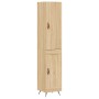 Aparador de madera contrachapada roble Sonoma 34,5x34x180 cm de vidaXL, Aparadores - Ref: Foro24-3199084, Precio: 105,26 €, D...