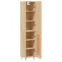 Aparador de madera contrachapada roble Sonoma 34,5x34x180 cm de vidaXL, Aparadores - Ref: Foro24-3199084, Precio: 105,26 €, D...