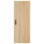 Aparador de madera contrachapada roble Sonoma 34,5x34x180 cm de vidaXL, Aparadores - Ref: Foro24-3199084, Precio: 105,26 €, D...