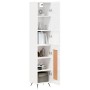 Aparador alto madera contrachapada blanco brillo 34,5x34x180 cm de vidaXL, Aparadores - Ref: Foro24-3199083, Precio: 102,99 €...