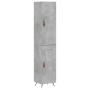 Aparador de madera contrachapada gris hormigón 34,5x34x180 cm de vidaXL, Aparadores - Ref: Foro24-3199085, Precio: 93,29 €, D...