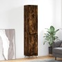 Aparador de madera contrachapada roble ahumado 34,5x34x180 cm de vidaXL, Aparadores - Ref: Foro24-3199086, Precio: 97,68 €, D...