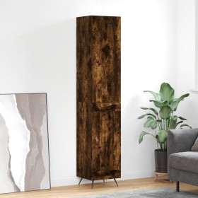 Smoked oak plywood sideboard 34.5x34x180 cm by vidaXL, Sideboards - Ref: Foro24-3199086, Price: 96,46 €, Discount: %