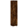 Aparador de madera contrachapada roble ahumado 34,5x34x180 cm de vidaXL, Aparadores - Ref: Foro24-3199086, Precio: 97,68 €, D...