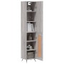 Aparador alto madera contrachapada gris Sonoma 34,5x34x180 cm de vidaXL, Aparadores - Ref: Foro24-3199087, Precio: 98,91 €, D...