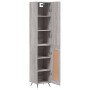 Aparador alto madera contrachapada gris Sonoma 34,5x34x180 cm de vidaXL, Aparadores - Ref: Foro24-3199087, Precio: 98,91 €, D...