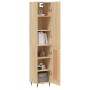 Aparador de madera contrachapada roble Sonoma 34,5x34x180 cm de vidaXL, Aparadores - Ref: Foro24-3199092, Precio: 98,47 €, De...