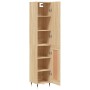 Aparador de madera contrachapada roble Sonoma 34,5x34x180 cm de vidaXL, Aparadores - Ref: Foro24-3199092, Precio: 98,47 €, De...