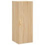 Aparador de madera contrachapada roble Sonoma 34,5x34x180 cm de vidaXL, Aparadores - Ref: Foro24-3199092, Precio: 98,47 €, De...