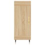 Aparador de madera contrachapada roble Sonoma 34,5x34x180 cm de vidaXL, Aparadores - Ref: Foro24-3199092, Precio: 98,47 €, De...