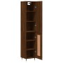 Aparador alto madera contrachapada roble marrón 34,5x34x180 cm de vidaXL, Aparadores - Ref: Foro24-3199096, Precio: 98,09 €, ...