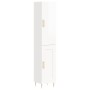 Aparador alto madera contrachapada blanco brillo 34,5x34x180 cm de vidaXL, Aparadores - Ref: Foro24-3199099, Precio: 100,81 €...