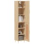 Aparador de madera contrachapada roble Sonoma 34,5x34x180 cm de vidaXL, Aparadores - Ref: Foro24-3199100, Precio: 98,99 €, De...