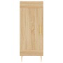 Aparador de madera contrachapada roble Sonoma 34,5x34x180 cm de vidaXL, Aparadores - Ref: Foro24-3199100, Precio: 98,99 €, De...