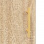 Aparador de madera contrachapada roble Sonoma 34,5x34x180 cm de vidaXL, Aparadores - Ref: Foro24-3199100, Precio: 98,99 €, De...