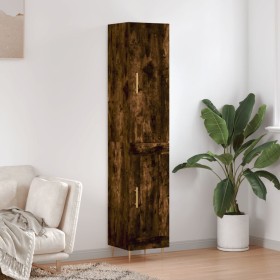 Smoked oak plywood sideboard 34.5x34x180 cm by vidaXL, Sideboards - Ref: Foro24-3199102, Price: 98,99 €, Discount: %