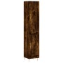 Aparador de madera contrachapada roble ahumado 34,5x34x180 cm de vidaXL, Aparadores - Ref: Foro24-3199102, Precio: 98,01 €, D...