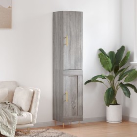 Aparador alto madera contrachapada gris Sonoma 34,5x34x180 cm de vidaXL, Aparadores - Ref: Foro24-3199103, Precio: 98,39 €, D...