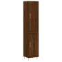 Aparador alto madera contrachapada roble marrón 34,5x34x180 cm de vidaXL, Aparadores - Ref: Foro24-3199104, Precio: 98,26 €, ...