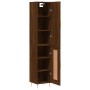 Tall oak brown plywood highboard 34.5x34x180 cm by vidaXL, Sideboards - Ref: Foro24-3199104, Price: 98,26 €, Discount: %