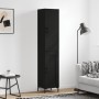 Aparador de madera contrachapada negro 34,5x34x180 cm de vidaXL, Aparadores - Ref: Foro24-3199106, Precio: 97,84 €, Descuento: %