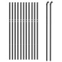 Galvanized steel wire fence in anthracite grey, 1.1x25 meters. by vidaXL, fence panels - Ref: Foro24-154218, Price: 147,64 €,...