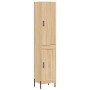 Aparador de madera contrachapada roble Sonoma 34,5x34x180 cm de vidaXL, Aparadores - Ref: Foro24-3199116, Precio: 108,45 €, D...