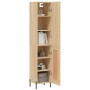 Aparador de madera contrachapada roble Sonoma 34,5x34x180 cm de vidaXL, Aparadores - Ref: Foro24-3199116, Precio: 108,45 €, D...