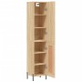 Aparador de madera contrachapada roble Sonoma 34,5x34x180 cm de vidaXL, Aparadores - Ref: Foro24-3199116, Precio: 108,45 €, D...