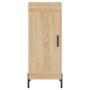 Aparador de madera contrachapada roble Sonoma 34,5x34x180 cm de vidaXL, Aparadores - Ref: Foro24-3199116, Precio: 108,45 €, D...