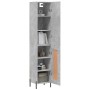 Aparador de madera contrachapada gris hormigón 34,5x34x180 cm de vidaXL, Aparadores - Ref: Foro24-3199117, Precio: 102,85 €, ...