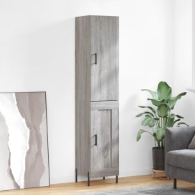 Aparador alto madera contrachapada gris Sonoma 34,5x34x180 cm de vidaXL, Aparadores - Ref: Foro24-3199119, Precio: 106,73 €, ...