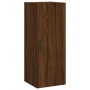 Aparador alto madera contrachapada roble marrón 34,5x34x180 cm de vidaXL, Aparadores - Ref: Foro24-3199120, Precio: 106,99 €,...