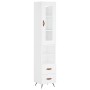 Tall white plywood highboard 34.5x34x180 cm by vidaXL, Sideboards - Ref: Foro24-3199273, Price: 105,98 €, Discount: %