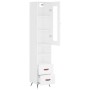 Tall white plywood highboard 34.5x34x180 cm by vidaXL, Sideboards - Ref: Foro24-3199273, Price: 105,98 €, Discount: %