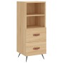 Aparador de madera contrachapada roble Sonoma 34,5x34x180 cm de vidaXL, Aparadores - Ref: Foro24-3199276, Precio: 103,35 €, D...