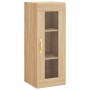 Aparador de madera contrachapada roble Sonoma 34,5x34x180 cm de vidaXL, Aparadores - Ref: Foro24-3199284, Precio: 105,99 €, D...