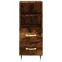 Aparador de madera contrachapada roble ahumado 34,5x34x180 cm de vidaXL, Aparadores - Ref: Foro24-3199286, Precio: 105,16 €, ...