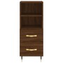 Aparador alto madera contrachapada roble marrón 34,5x34x180 cm de vidaXL, Aparadores - Ref: Foro24-3199288, Precio: 107,80 €,...