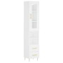 Aparador alto madera contrachapada blanco 34,5x34x180 cm de vidaXL, Aparadores - Ref: Foro24-3199289, Precio: 107,80 €, Descu...